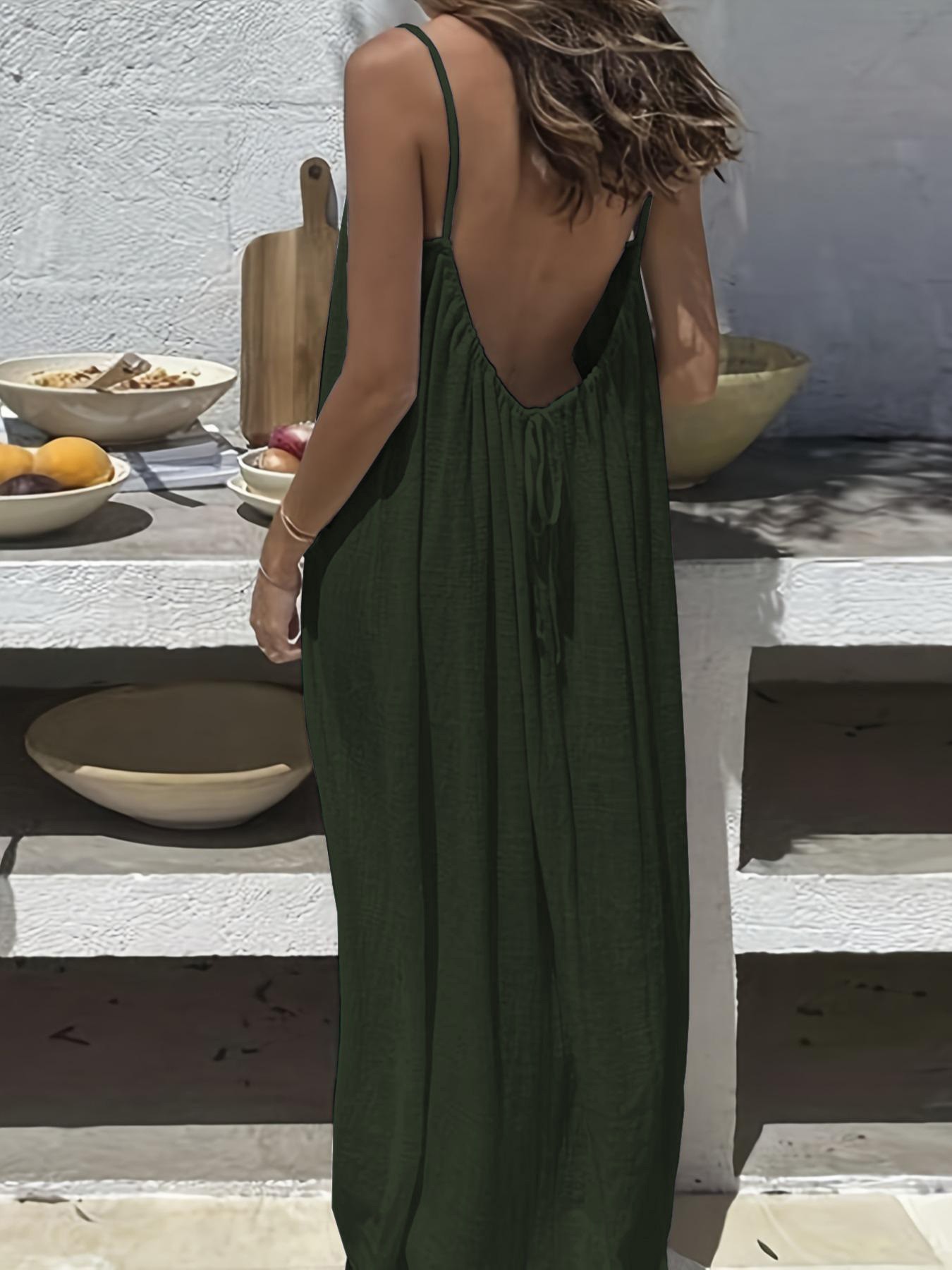 2026 New Women's Strappy Backless Loose-fitting Home Wear Dress (Amazon/AliExpress Cross-Border) - Image 26