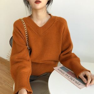 Women's V-Neck Knit Sweater