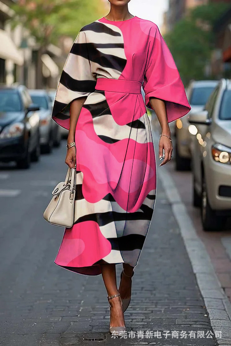 2025 Amazon Cross-Border Independent Station Floral Ocean Timeless Elegant Dress E439 Women's Dress - Image 17