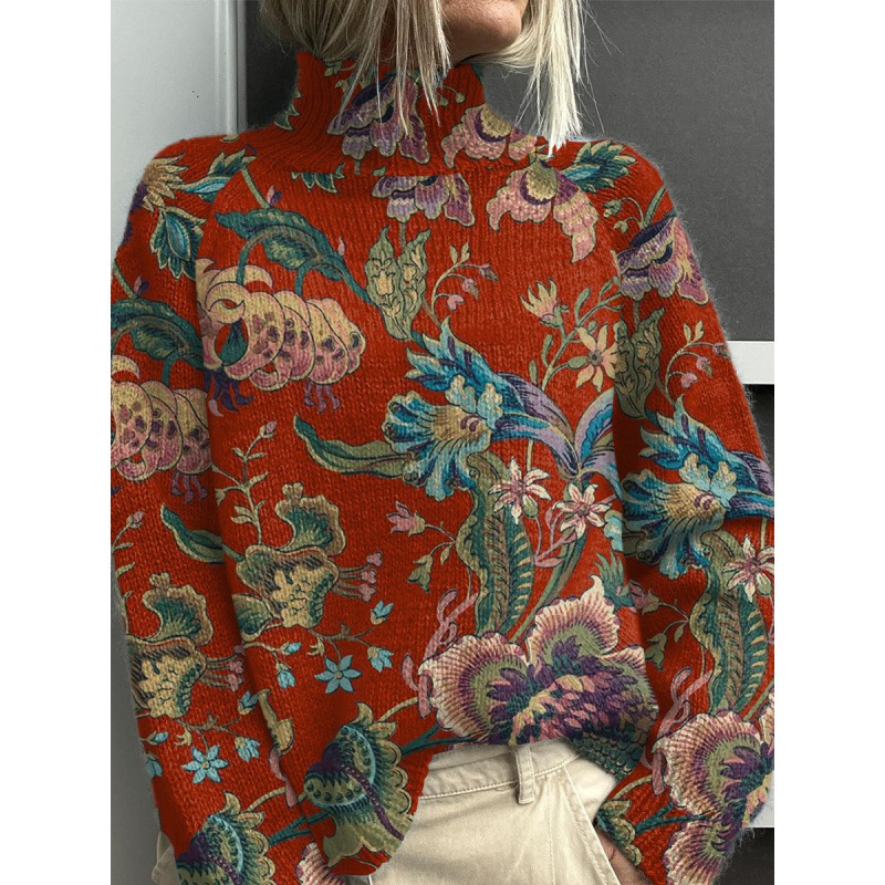 New Christmas Abstract Print Casual Cape Cardigan Sweater for Foreign Trade and Cross-Border - Image 12