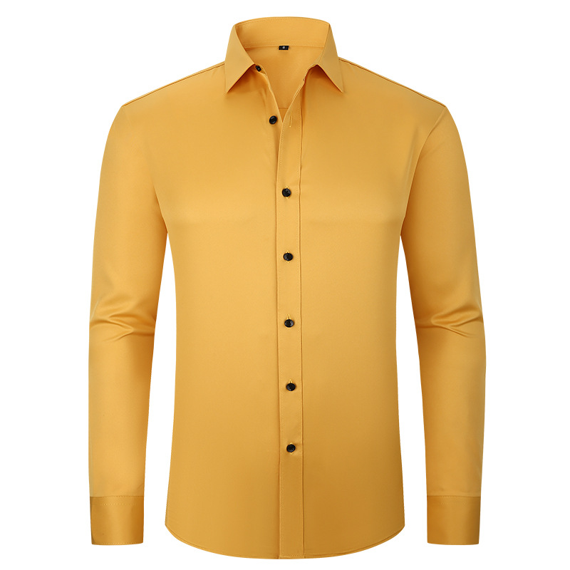 Jia Na Apparel Cross-Border Hot Selling Men's Long-Sleeve Shirt, Elastic, Wrinkle-Resistant, Business Casual Plus Size Shirt for Men - Image 7