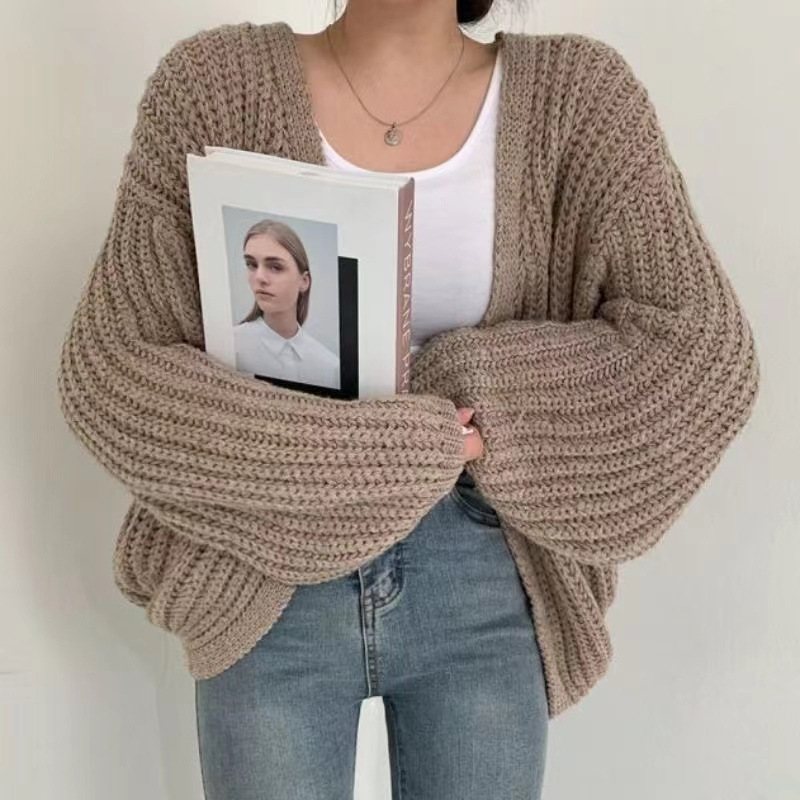 Open-Front Knit Cardigan - Image 3