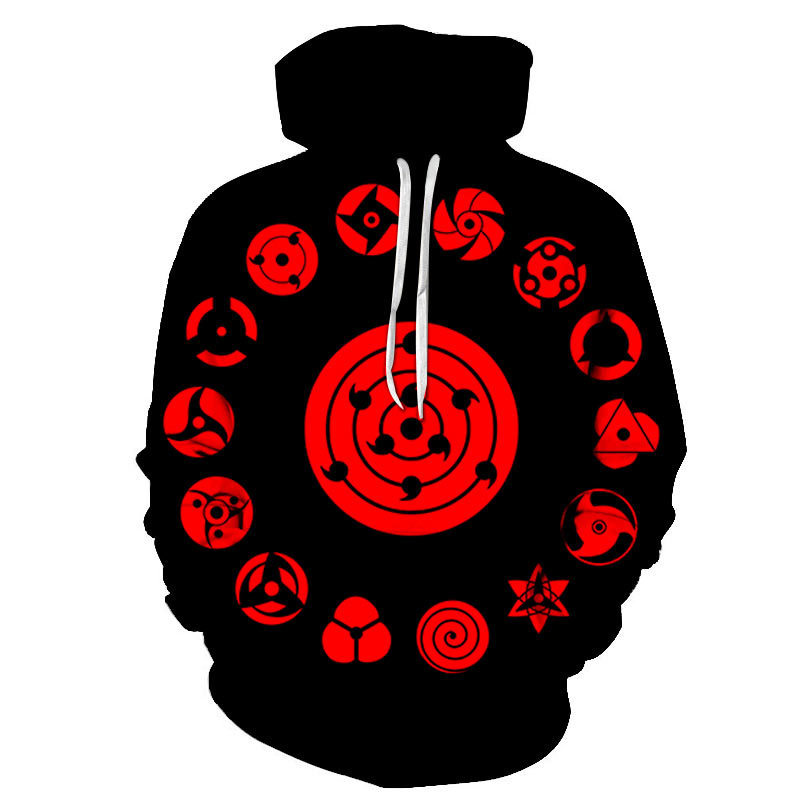 Naruto Digital 3D Printing Adult Hoodies Pullover Sweatshirt