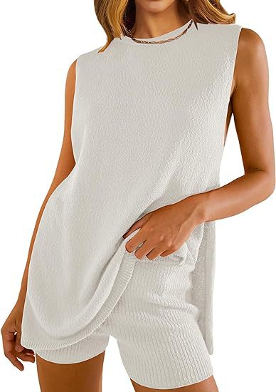 Popular Knitwear Set - Cross-border Summer Women's Clothing - European and American Style Knitwear, Loose Sleeveless Casual Sweater Two-Piece Set - Image 27