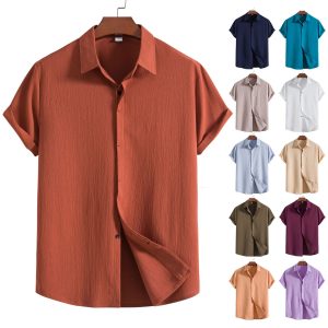 Men's Loose-Fit Cotton-Linen Shirt