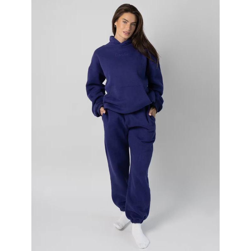 2026 European and American cross-border high-quality spring and autumn new TK Amazon solid color casual sports hoodie set for men and women. - Image 12