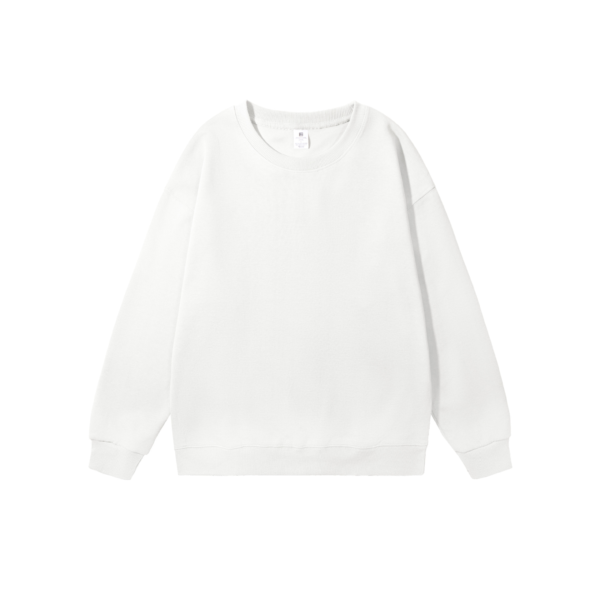 Cross-border European and American heavy loose solid color men's round neck blended cotton double-sided sweater women's Korean version of casual long sleeve couple - Image 14