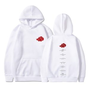 Export new Japanese Naruto cloud print pullover hoodie large size loose sweater men's and women's tops