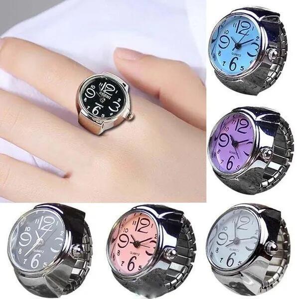 Cross-border new fashion fashion male and female students creative alloy shell finger watch couple digital watch manufacturer wholesale - Image 3