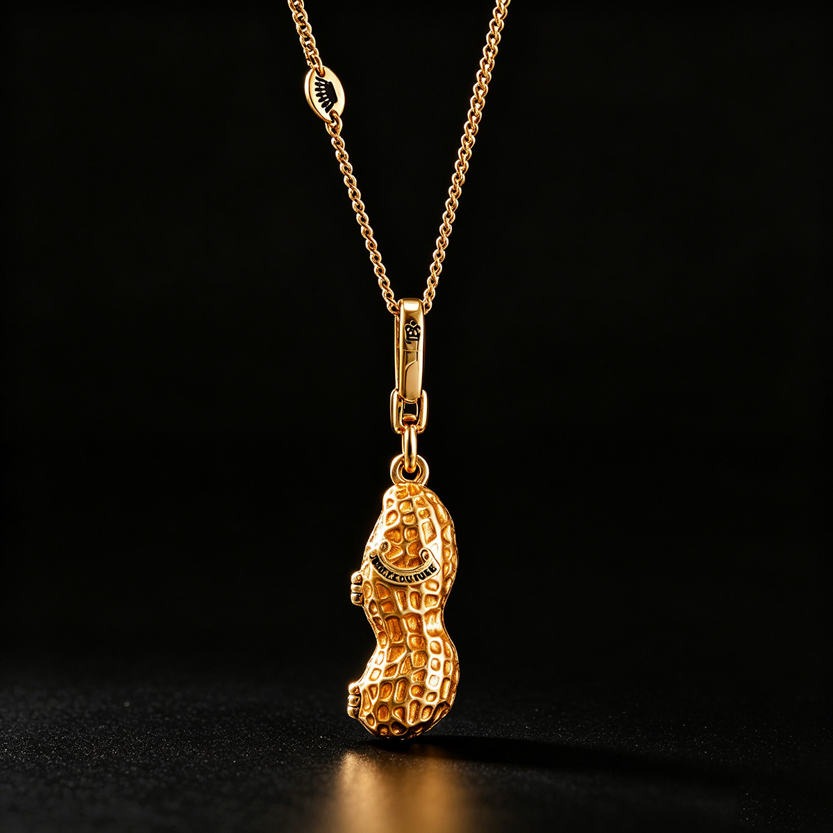 Cross-border trade juicy enamel glaze full three-dimensional peanut pendant exquisite and trendy openable longan clavicle chain - Image 2