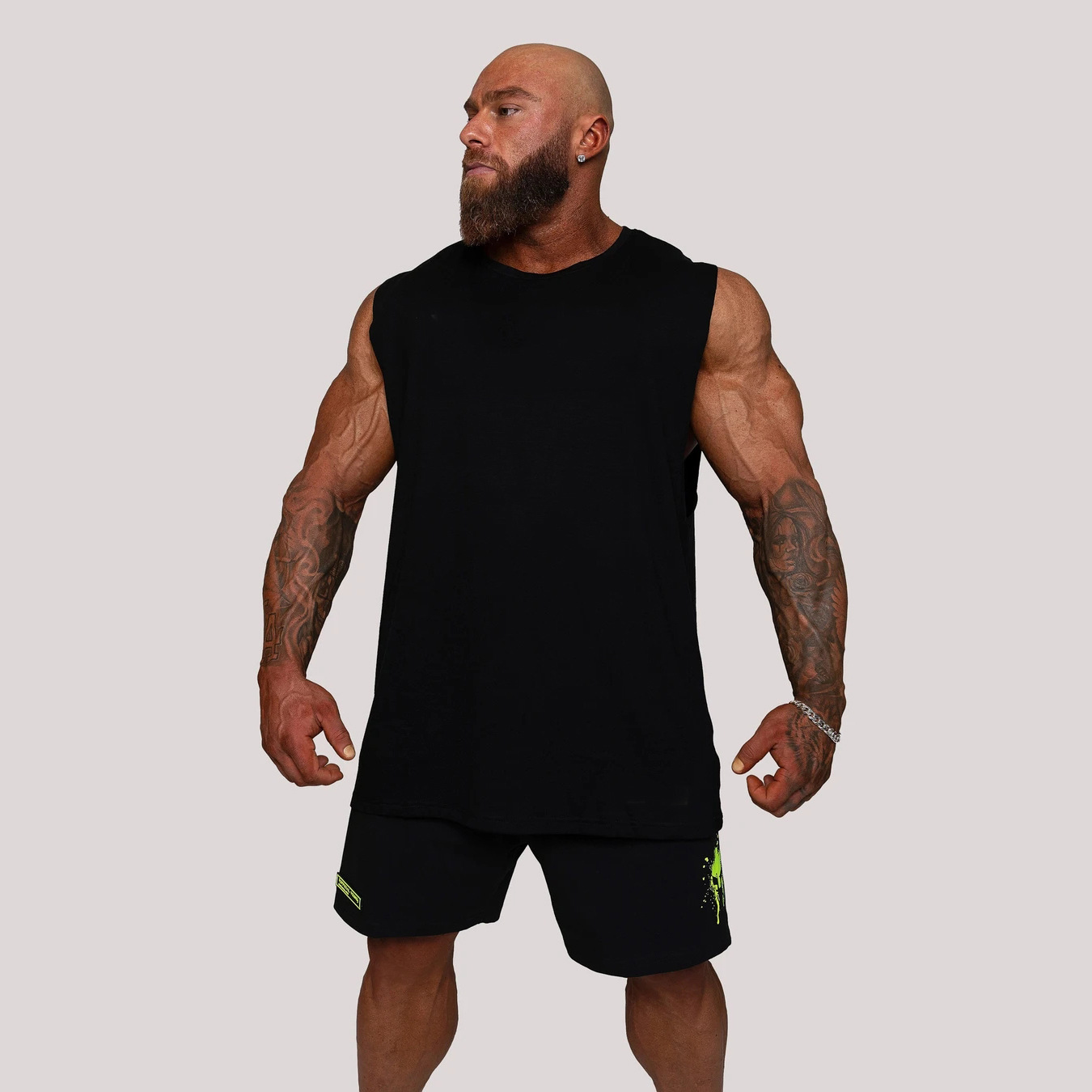 2021 cross-border spring and summer new muscle fitness brothers outdoor running vest gym sports sleeveless shirt men - Image 4