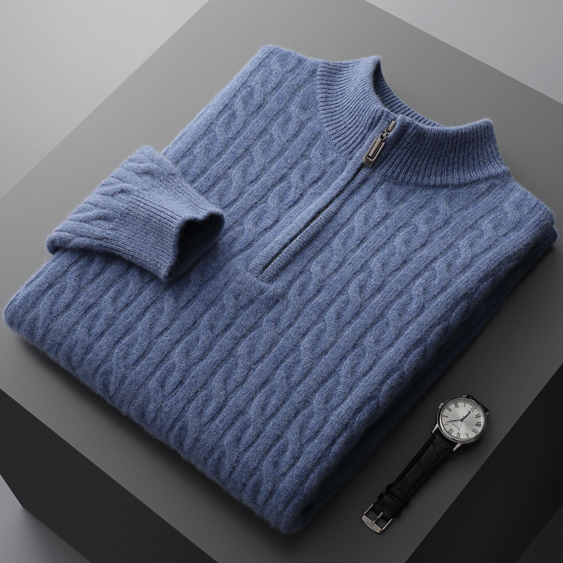 Cable-Knit Zip-Neck Sweater - Image 9