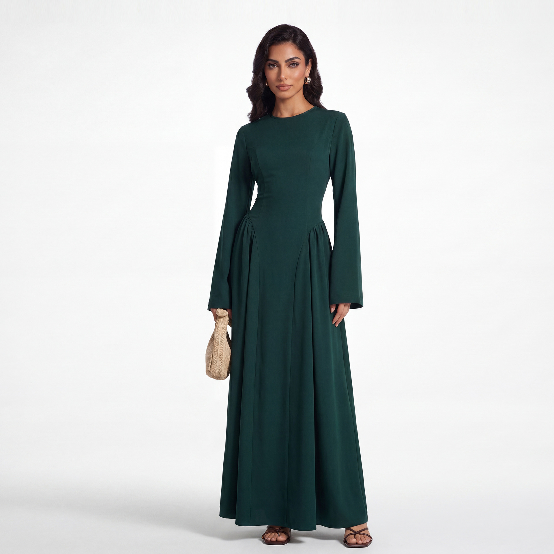 Loriya Plus Size Dress with Wide Skirt - Cross-border Women's Clothing LR1155 - Image 3