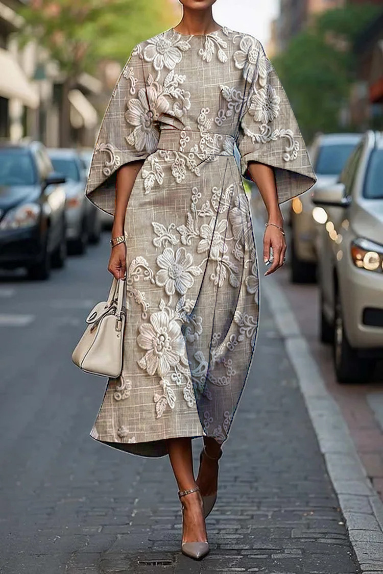 2025 Amazon Cross-Border Independent Station Floral Ocean Timeless Elegant Dress E439 Women's Dress - Image 24