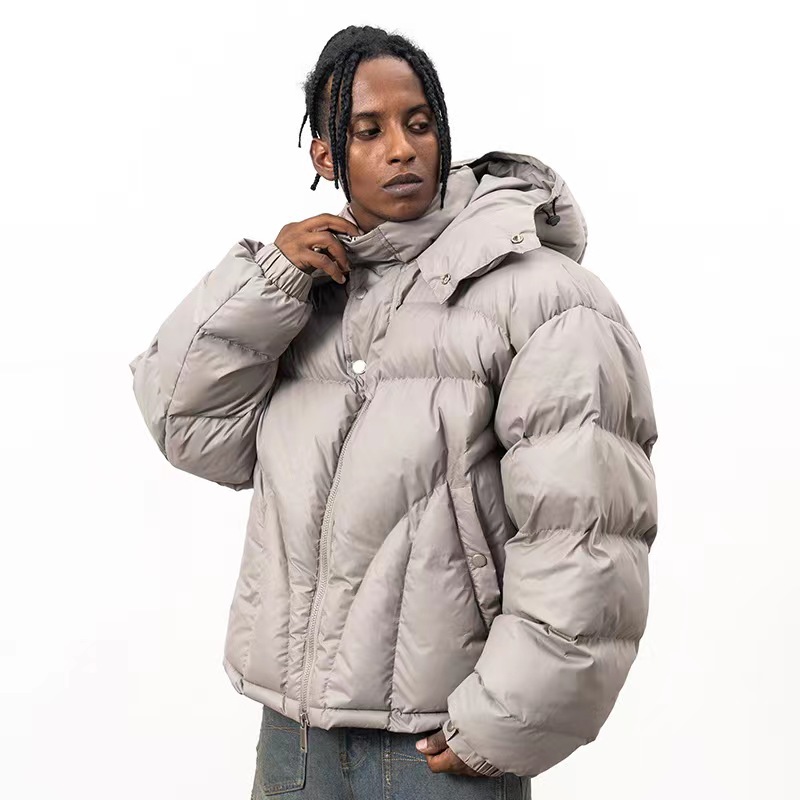 Zongchi Clothing Club American high street functional style niche design hooded warm cotton jacket thick casual cotton jacket - Image 2