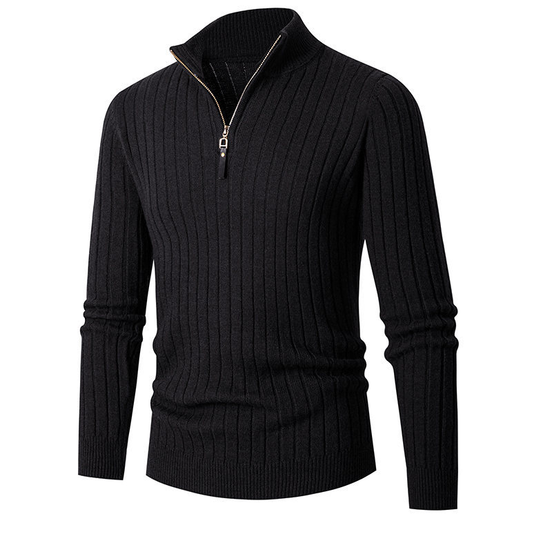 Ribbed Zip-Neck Sweater - Image 8