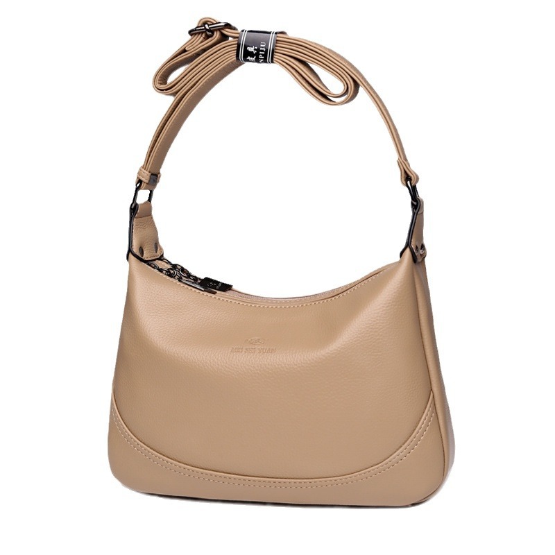 Women's bag 2024 new pu soft leather messenger bag large capacity middle-aged ladies shoulder bag simple casual small square bag - Image 5