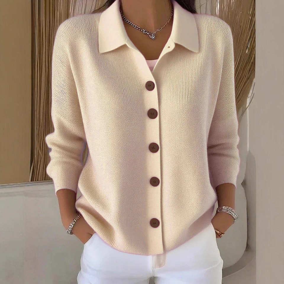 2026 European and American cross-border knitted cardigan button women's sweater coat autumn and winter new solid color casual fashion women's clothing - Image 4