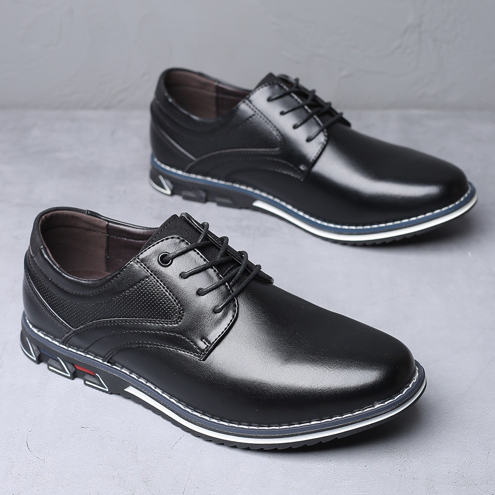 Autumn men's shoes 2023 new trendy business formal shoes British style men's casual leather shoes large size shoes 48 - Image 4