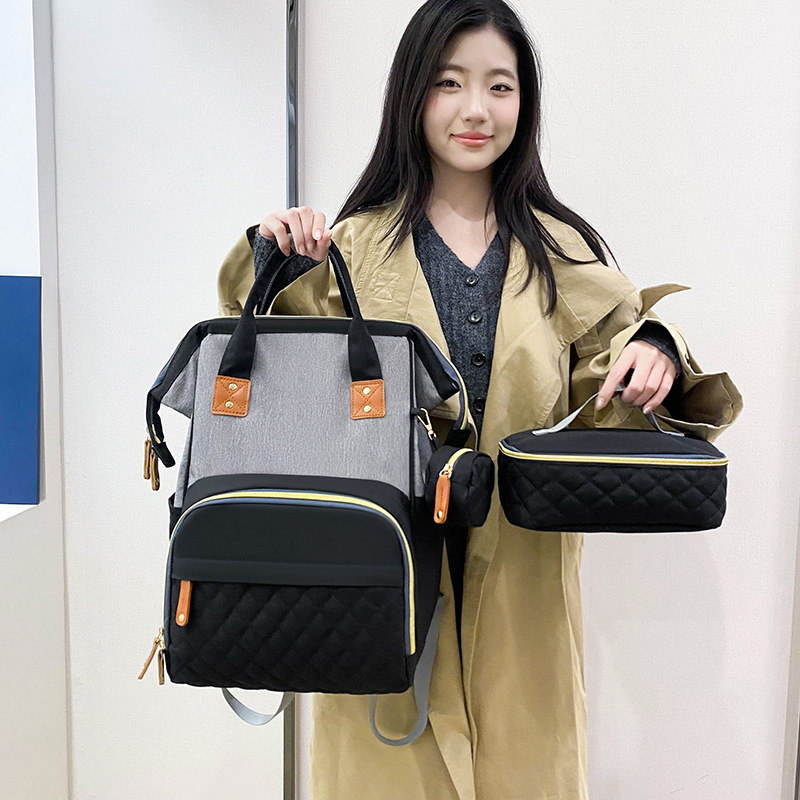 Mommy bag two-piece set multifunctional Oxford cloth cross-border mother and baby bag for traveling large capacity thermal insulation mommy bag