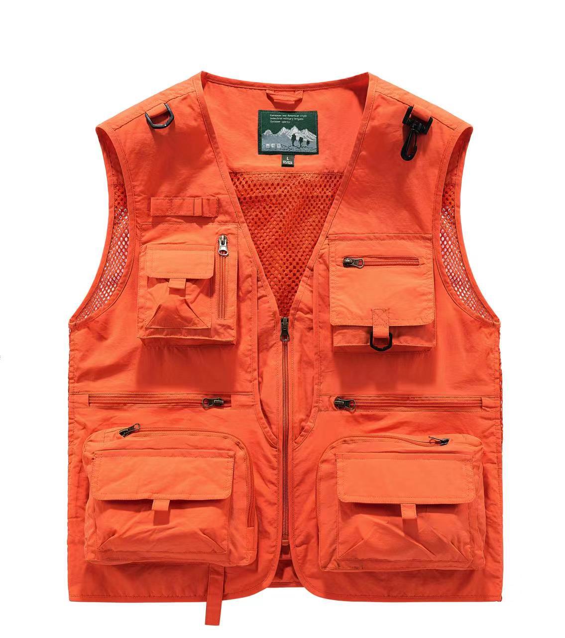 2024 Spring and Autumn New Mesh Vest Men's Casual Cross-Border Outdoor Multi-Pocket Fishing Photography Vest - Image 6