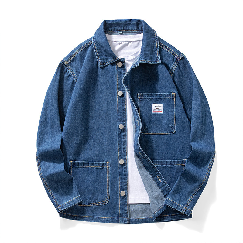 Men's Denim Shirt, Loose Fit, Casual Long-Sleeved Shirt, American Style, New Retro Washed Top/Jacket - Image 13
