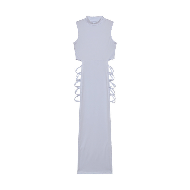 Amazon hot style Europe and the United States 2023 summer new sexy vest strap skirt sexy high slit strap skirt women - Image 6