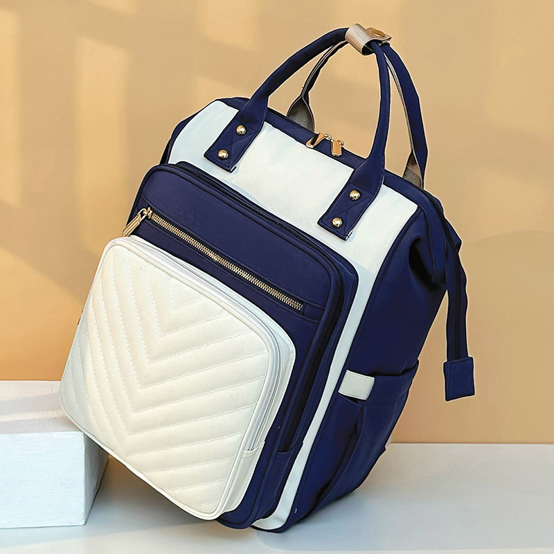 Mommy bag European and American style high quality Oxford cloth portable mother and baby bag outdoor travel multi-pocket large size mommy bag - Image 9