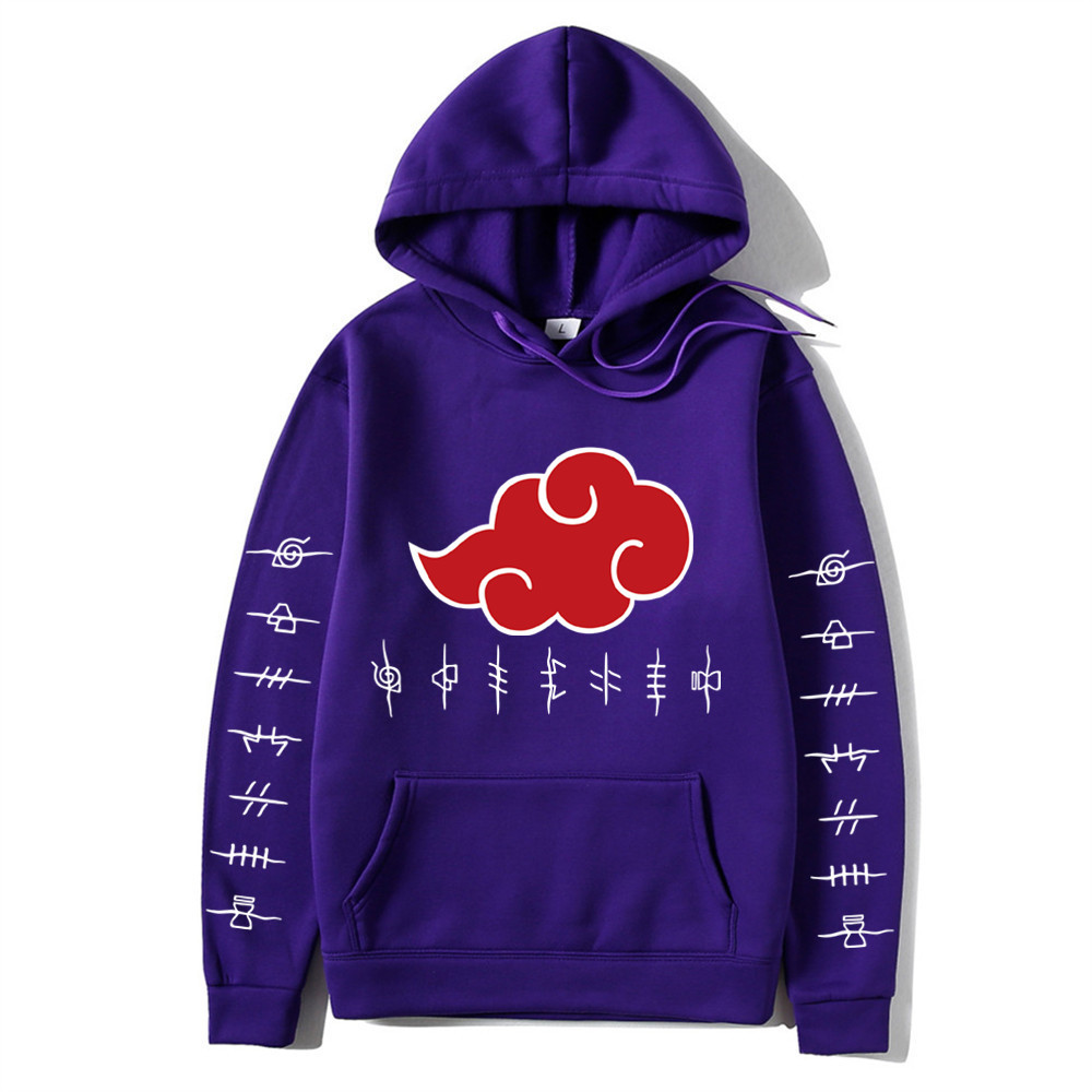 Naruto Printed - Adult Hoodies with White Letters on Sleeves - Image 12
