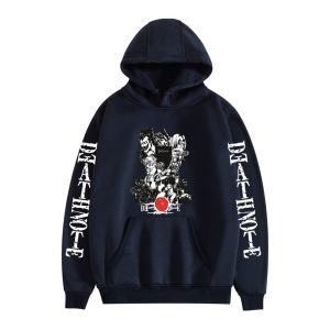 Men and Women Death Note Hoodie Large Size Pocket Velvet Sweatshirt Sweatshirt Winter