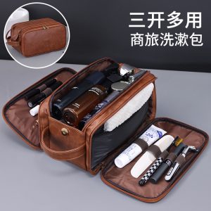 Cross-border, three-opening, multi-purpose business travel toiletry bag, high-end, large-capacity, multi-functional travel portable cosmetic bag/storage bag.