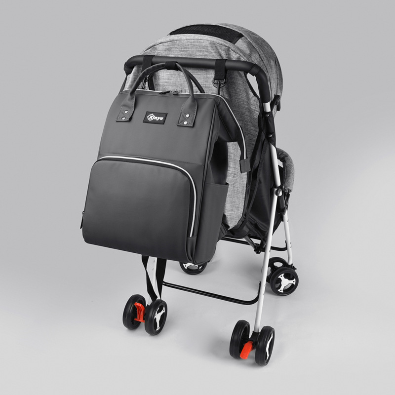 Mommy bag waterproof simple ladies backpack can hang baby stroller when going out multifunctional mother and baby bag gift list - Image 3
