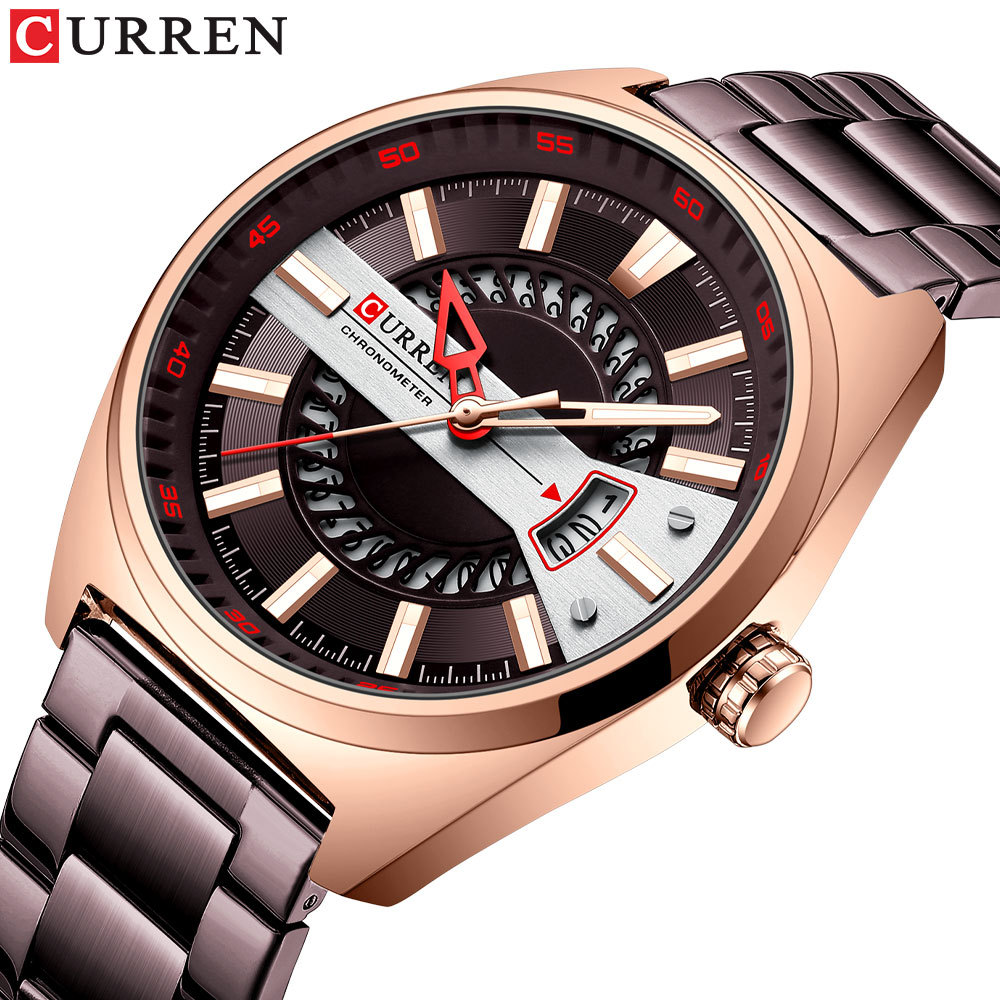 Curren/Karuien 8403 men's watch calendar steel belt quartz watch business casual men's watch - Image 7
