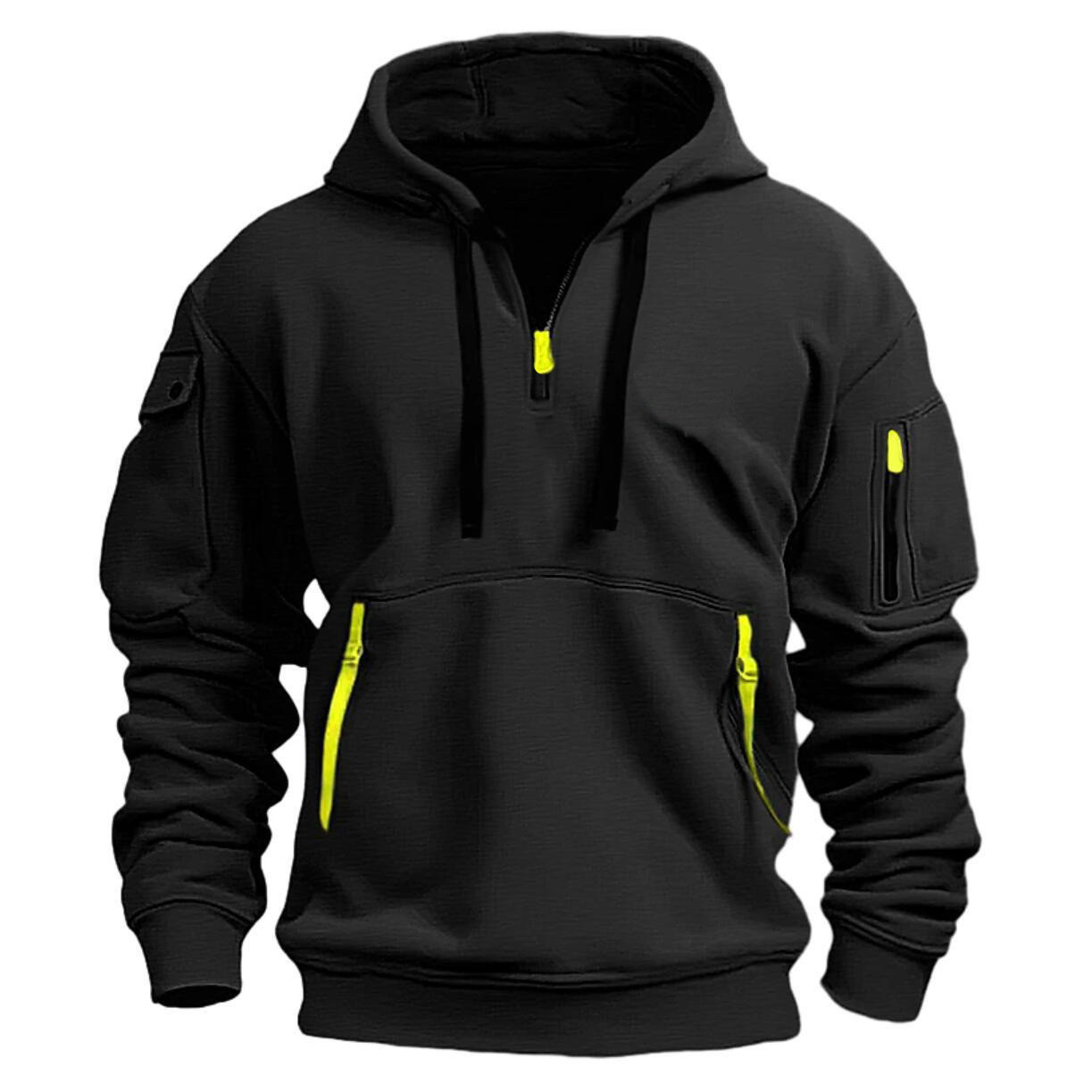 2024 Cross-border Spring and Autumn Men's Sweatshirt Hoodie Zipper Multi-pocket Pullover Men's Sports Casual Jacket - Image 13