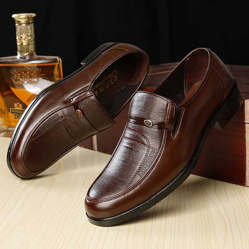 Autumn new men's business dress leather shoes work work office men's round toe leather shoes stall shoes wholesale - Image 4