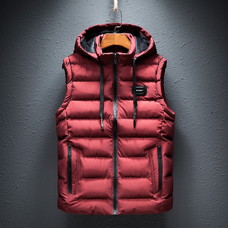 1808 factory direct sales of new men's waistcoat padded Korean style slim jacket thickened warm vest men's clothing - Image 9