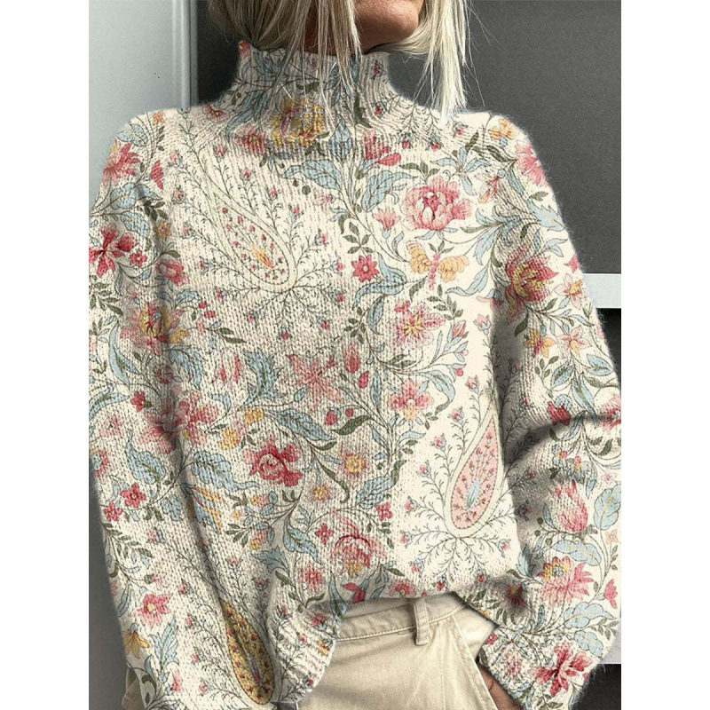New Christmas Abstract Print Casual Cape Cardigan Sweater for Foreign Trade and Cross-Border - Image 31