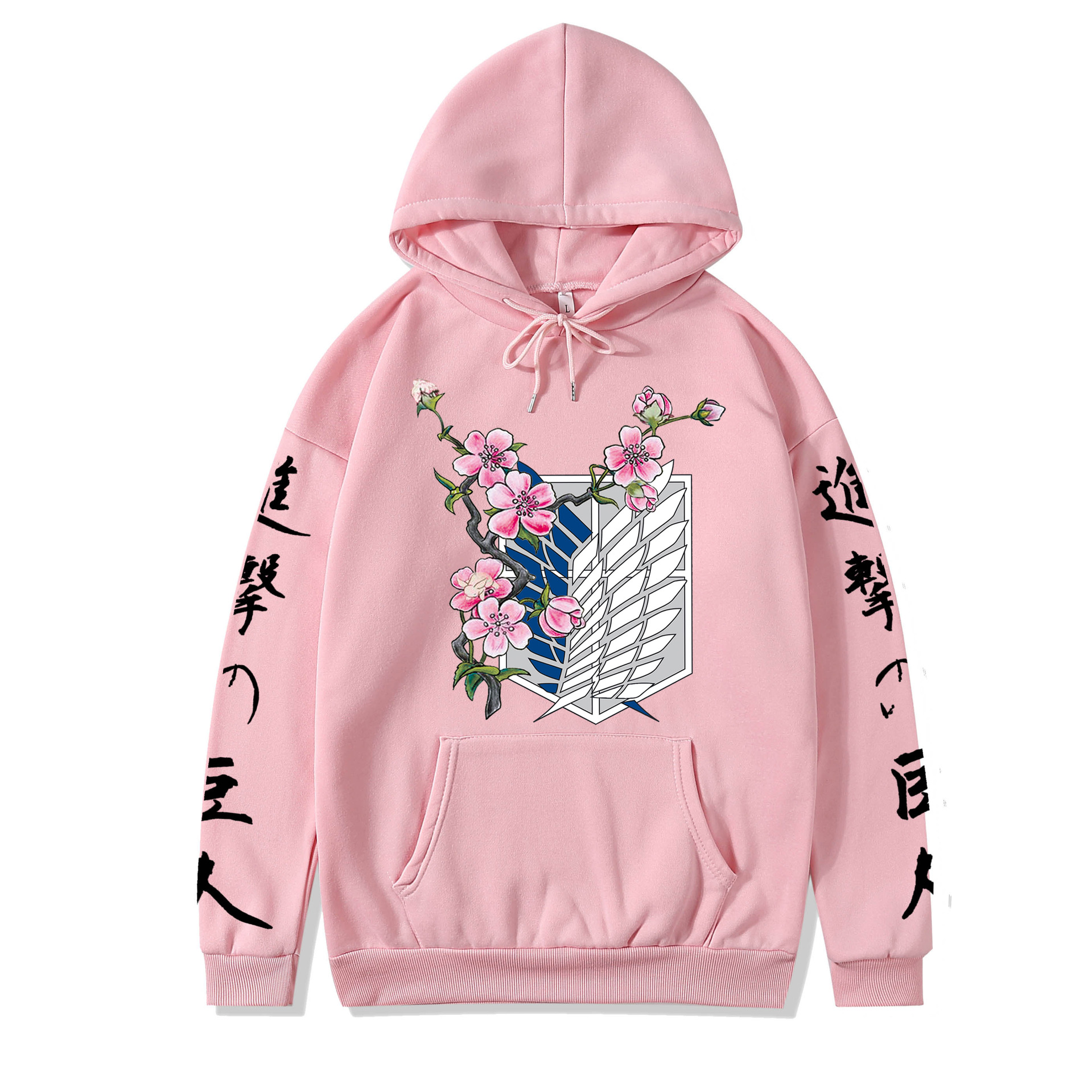 2021 couples wear autumn and winter new popular anime attack giant series illustration loose casual hooded sweater women - Image 3