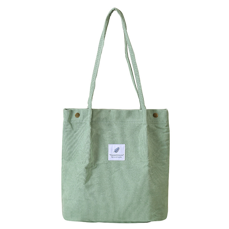 Factory direct supply shoulder bag women's shopping bag fashion canvas women's bag canvas bag large capacity corduroy shoulder bag - Image 12