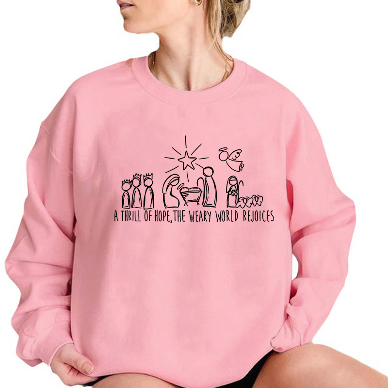 Christian Christmas Sweatshirt Nativity Scene Sweater - Image 8