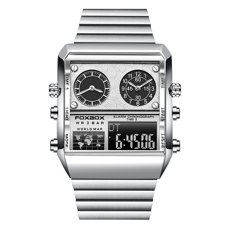 FOXBOX/LIGE cross-border exclusive dual display men's electronic quartz watch multifunctional sports waterproof watch - Image 5