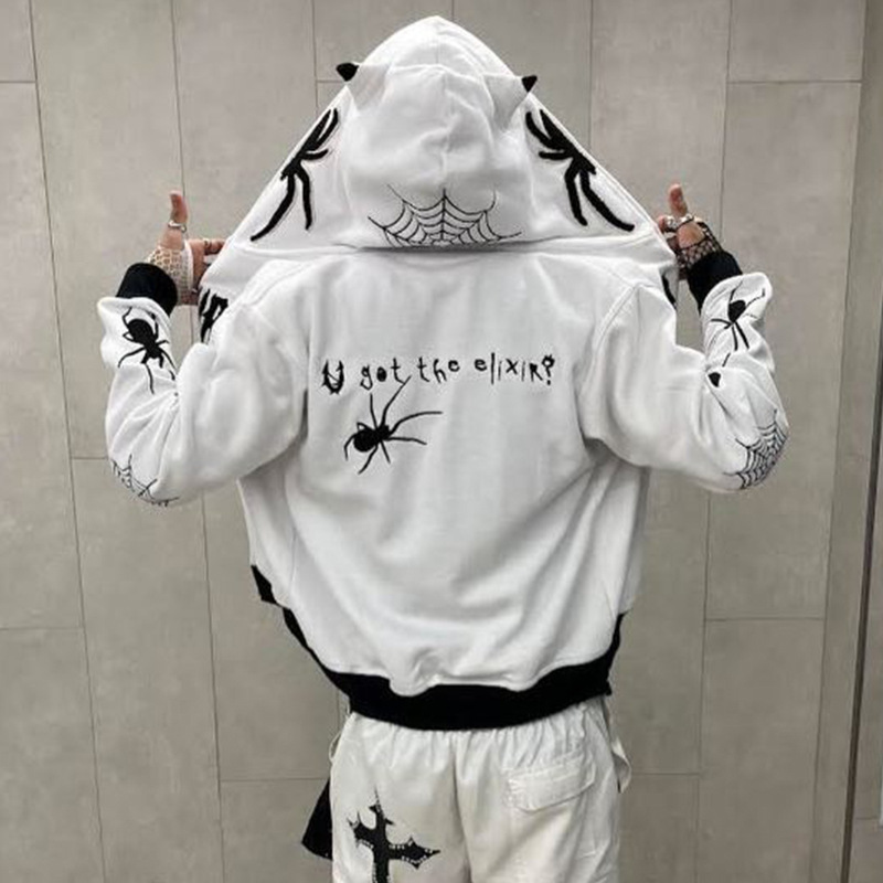 2022 autumn and winter new European and American popular zipper sweater new Amazon hip-hop hoodie men's and women's jacket - Image 12