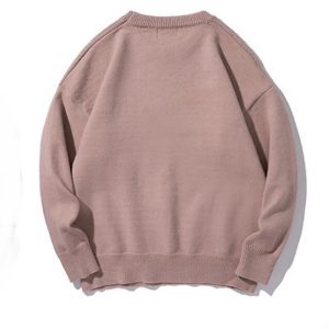 Couple wear sweater men and women lazy wind autumn and winter cartoon white swan sweater students loose clothes outside the tide