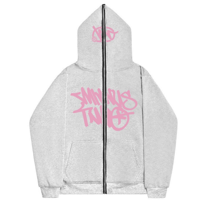 Y2K Unisex Fleece Hooded Sweatshirt Full Zip Plus Size Streetwear Stussy Tour Jacket - Image 22