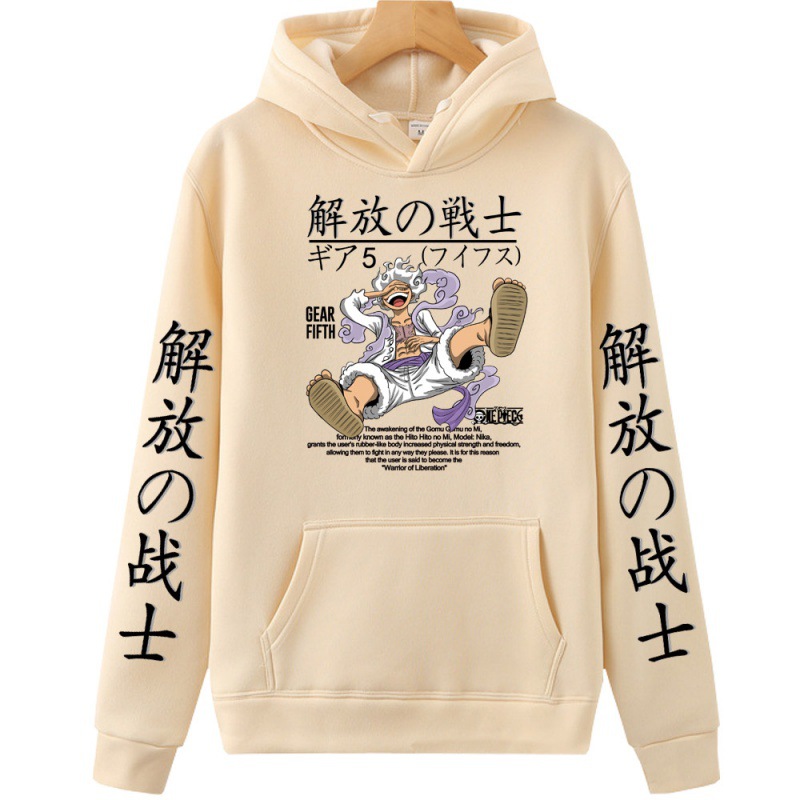 One Piece Fifth Gear Luffy peripheral printed sweatshirts for men and women spring and autumn tops long-sleeved hoodies anime - Image 8
