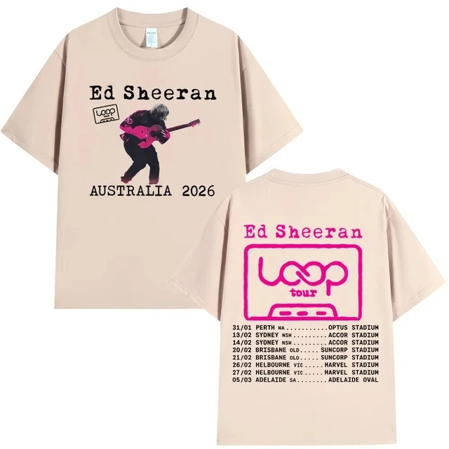 Ed Sheeran Loop Tour Australia 2026 Tour merchandise T-shirt, unisex style for fans. - Image 5