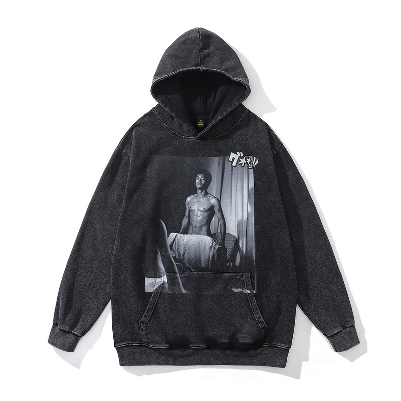 TKPA original American hiphop hip-hop old washed hooded sweater men's and women's street country tide brand loose jacket - Image 5