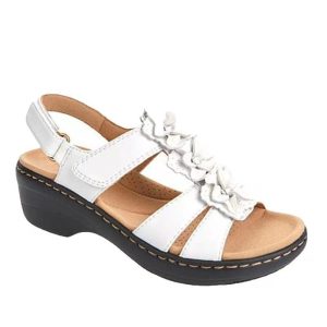 Ladies shoes2024 summer cross-border new wedge heel women's sandals flower foreign trade Velcro beach sandals