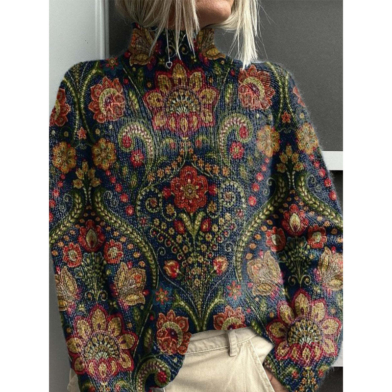 New Christmas Abstract Print Casual Cape Cardigan Sweater for Foreign Trade and Cross-Border - Image 45