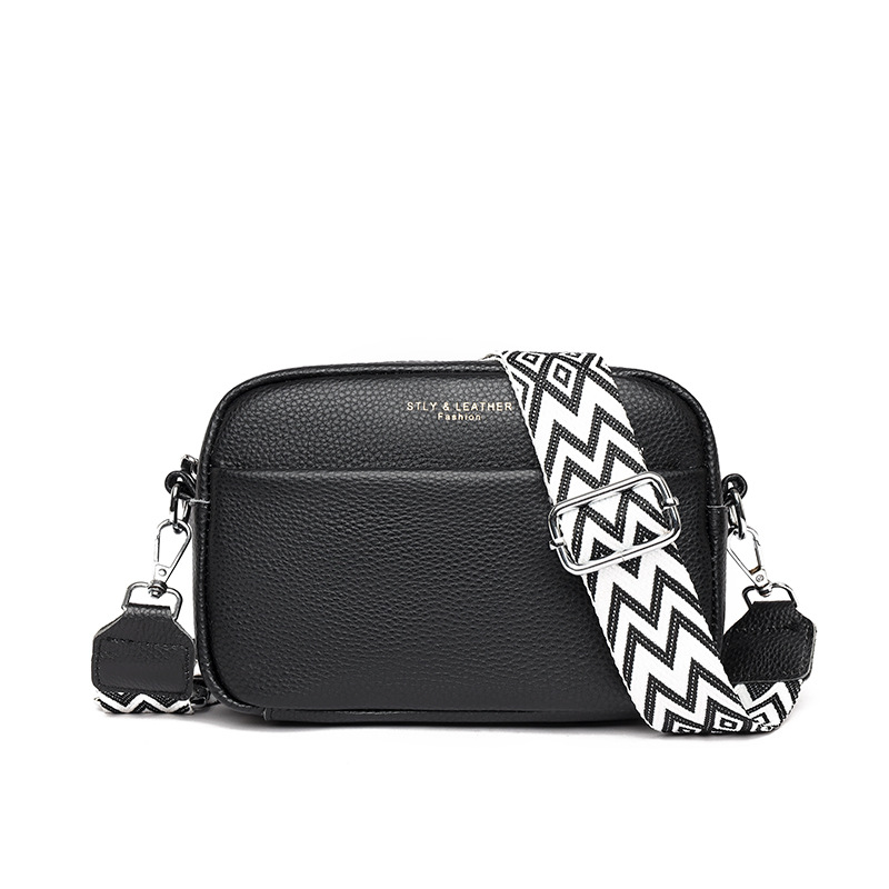Cross-border leather women's bag wholesale 2023 new trendy fashion simple one-shoulder Messenger bag first layer cowhide small square bag - Image 6